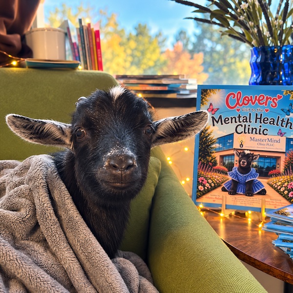 Clover the therapy goat